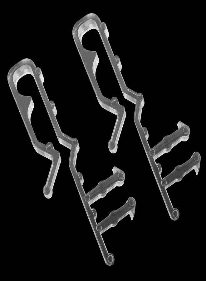 AXLIZER 20pcs Plastic Valance Clips, Transparent Plastic Curtain Clip, Hidden Faux Wood Blind Valance Clips for Vertical Blinds - Image 3